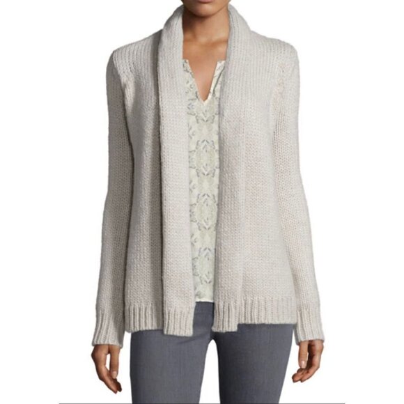 JOIE Beige Brunone Wool Alpaca Blend Oatmeal Cardigan - Picture 1 of 9
